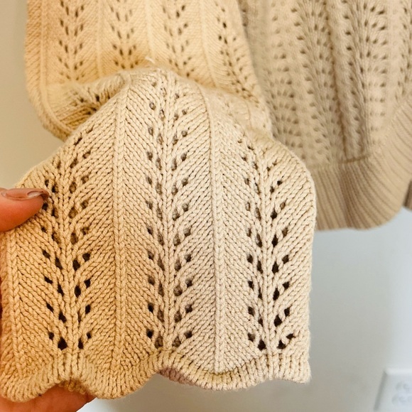 J. Jill Cable Knit Button‎ Front Cardigan Sweater Shrug Size Medium Summer - Picture 2 of 9